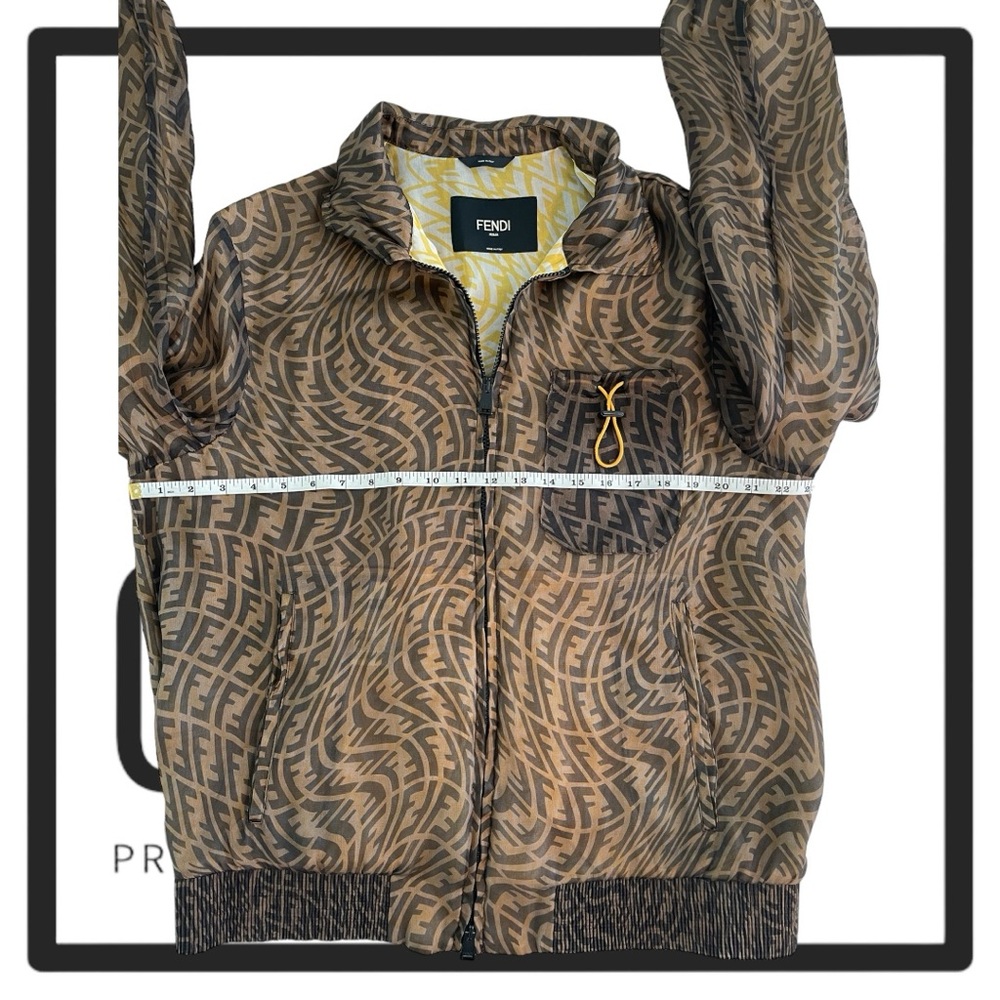 Fendi Reversible Brown Organza‎ FF Vertigo Jacket - Picture 5 of 15